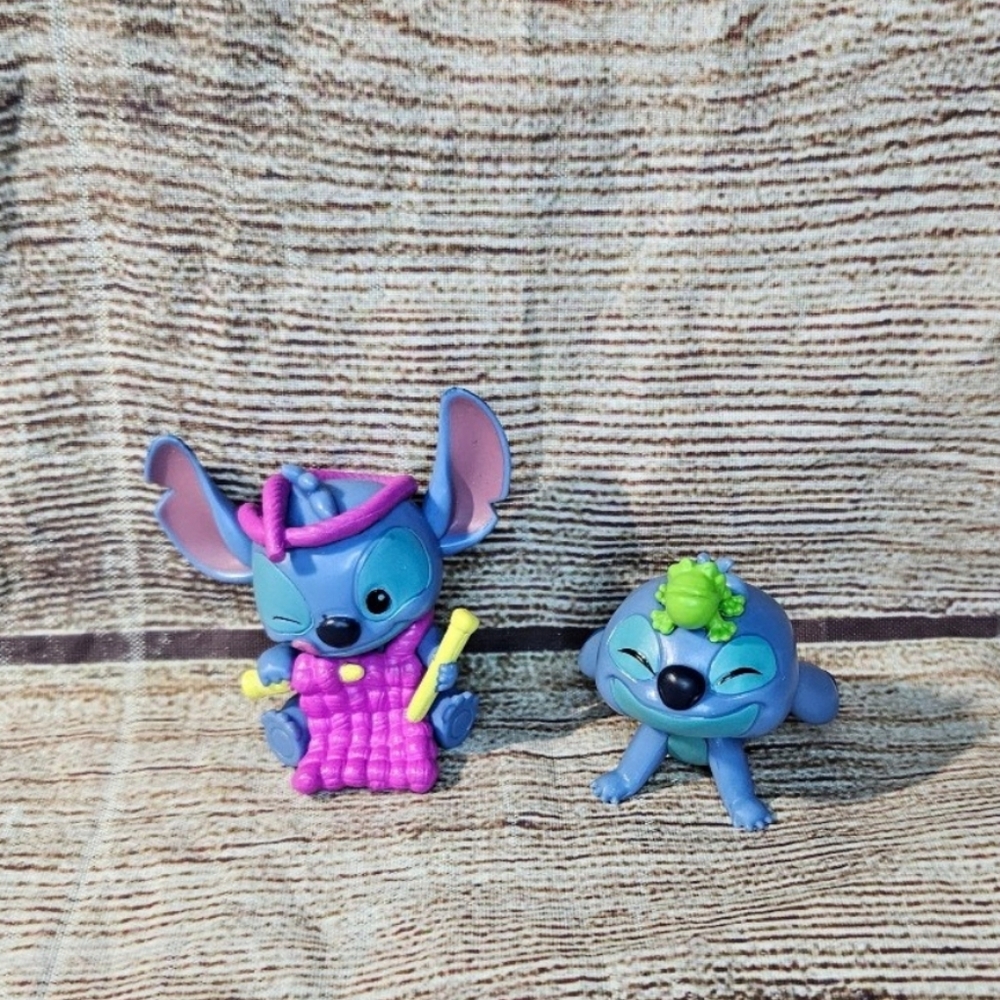 Disney Lilo and stitch stitch crochet and frog mini figure toys